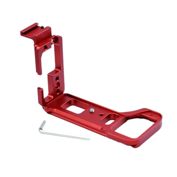 

Quick Release L Plate with Hot Shoe Extension L Type Telescopic Adjustment Bracket for Sony A92 A7R4 (Red)