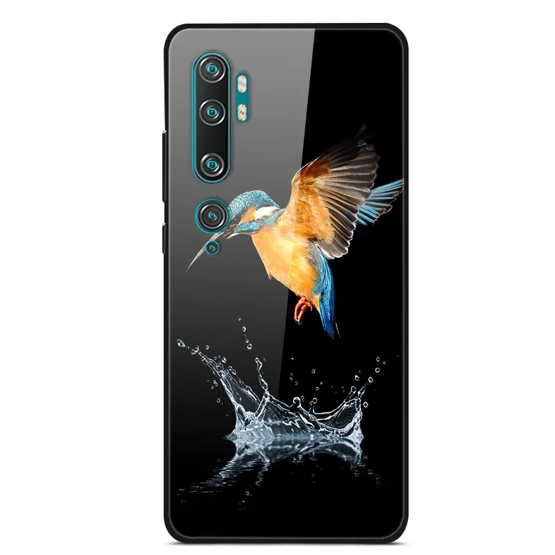Закаленное стекло чехол для Xiaomi mi Note 10 Pro чехол цветной Жесткий PC задняя крышка для Xiaomi mi Note 10 чехол mi Note10 бампер - Цвет: 17