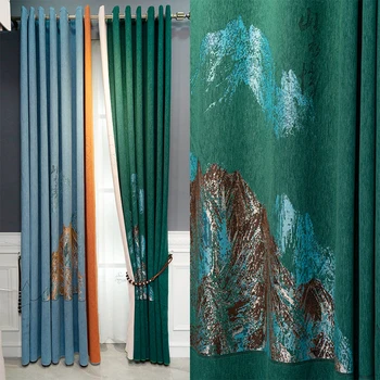 

2020 Chinese high-end splicing villa curtains for hotel apartment windows bedrooms new products with high quality and guaranteed