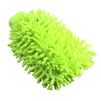 

Ultra Soft Chenille Microfiber Premium Scratch-Free Wash gloves Fabric softener Ultra microfiber Green