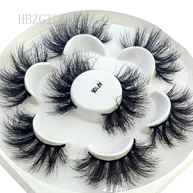 4Pair 3D Mink Eyelashes Fluffy Dramatic Eyelashes Makeup Wispy Mink Lashes Natural Long False Eyelashes Thick Fake Lashes