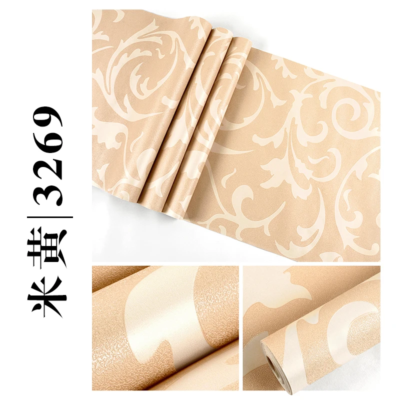 KTV wallpaper 3D stereo gold personality fashion flash wall cloth bar hotel fancy ballroom box theme room wall paper - Цвет: light yellow3269