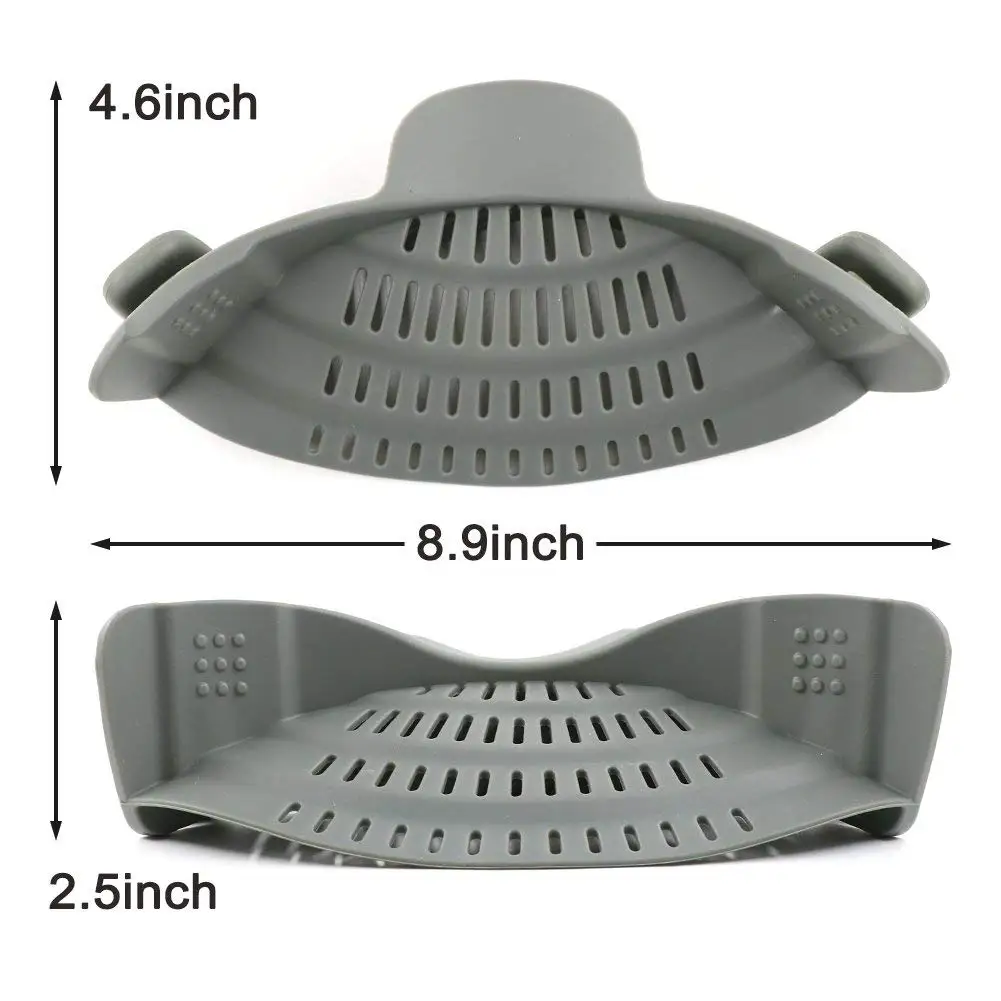 Фруктовые овощные дуршлаг для мытья силиконовая кастрюля Воронка сетчатые фильтры для воды крылом расширяемый Слива решето для обсушивания Кухня инструменты
