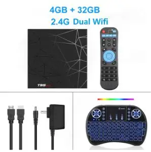 T95 MAX H6 Android 9,0 телеприставка quad cord Ethernet 100M 6K 4GB ram 64G 32G H.265 2,4G WiFi 3D HDR10 медиаплеер коробка - Цвет: 4G 32G I8