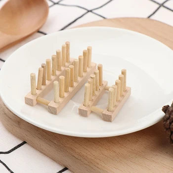 

1/12 Miniature Accessories Dollhouse Mini Dish Rack Simulation Furniture Kitchen Storage Shelf for Doll House Decor Model Toys
