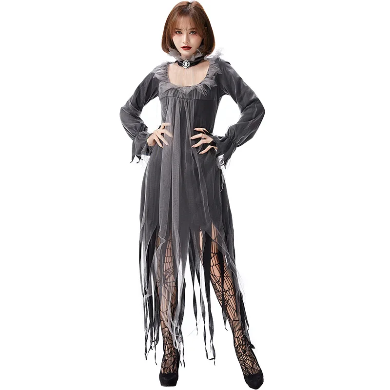 

Scary Ghost Bride Costume Dark Forest Magic Elf Dress Up Halloween Costume For Women