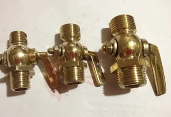 

1/4" 3/8" 1/2" BSP Male Threaded Brass Drain Petcock Shut Off Valve for Fuel Gas Oil Air