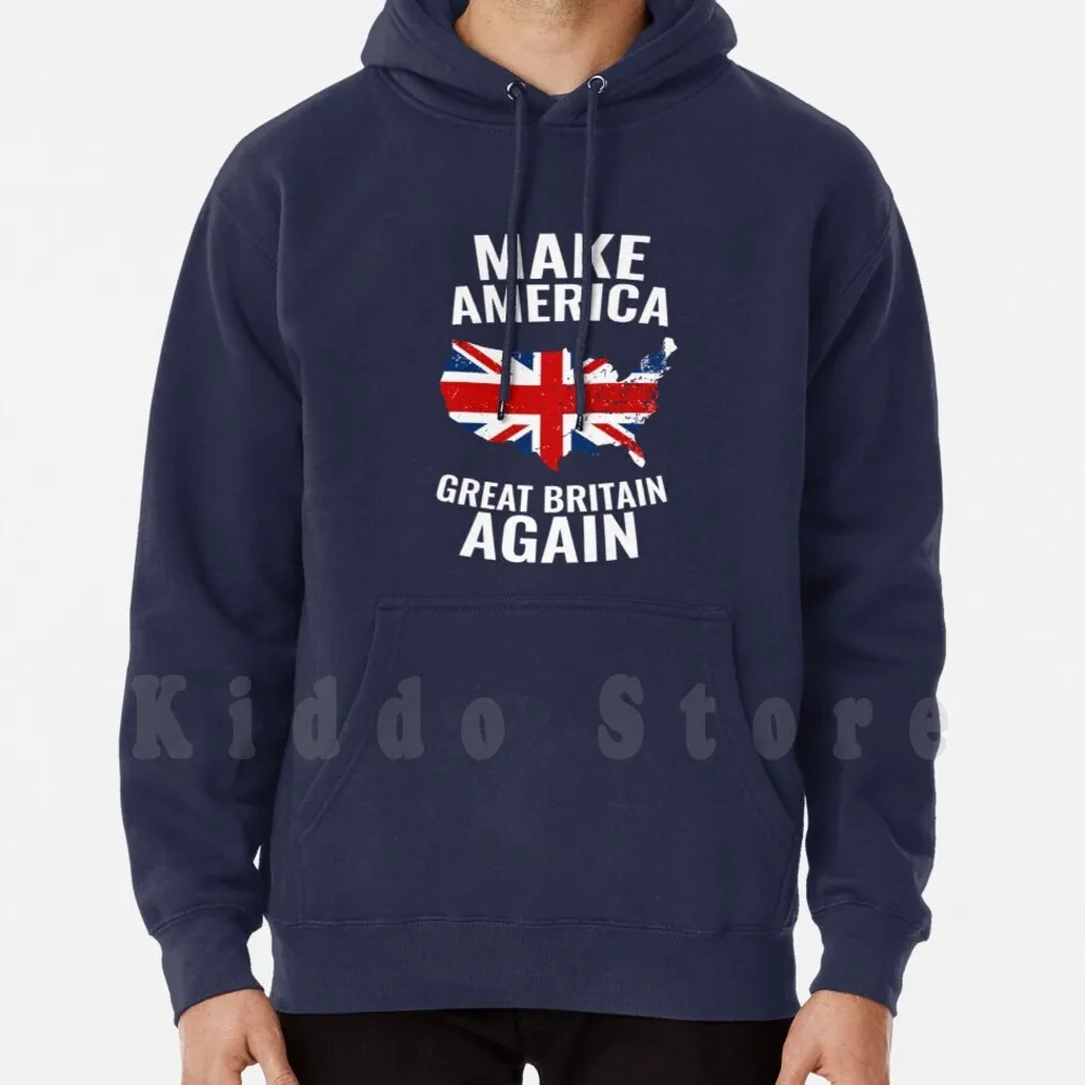 Make America Gran Bretagna Di Nuovo Felpe Con Cappuccio Manica Lunga British Brits Gran Bretagna Queen Elizabeth Queen God Salva La Regina