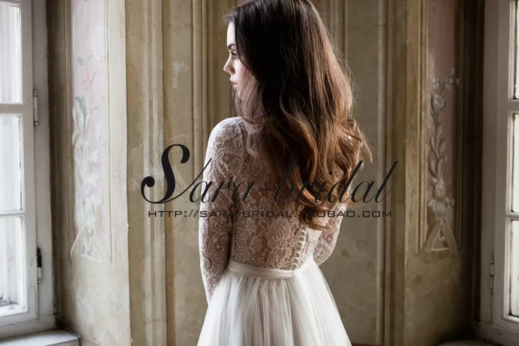 Халат de mariee мусульманское кружевное платье с длинным рукавом robe de Mariage Vestido De Noiva свадебное платье платья для матери невесты