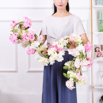 

Artificial Cherry Blossom Rattan Air Conditioner Pipeline Occlusion Wedding Artificial Flower Vine Rattan Arch Ceiling Silk Flow