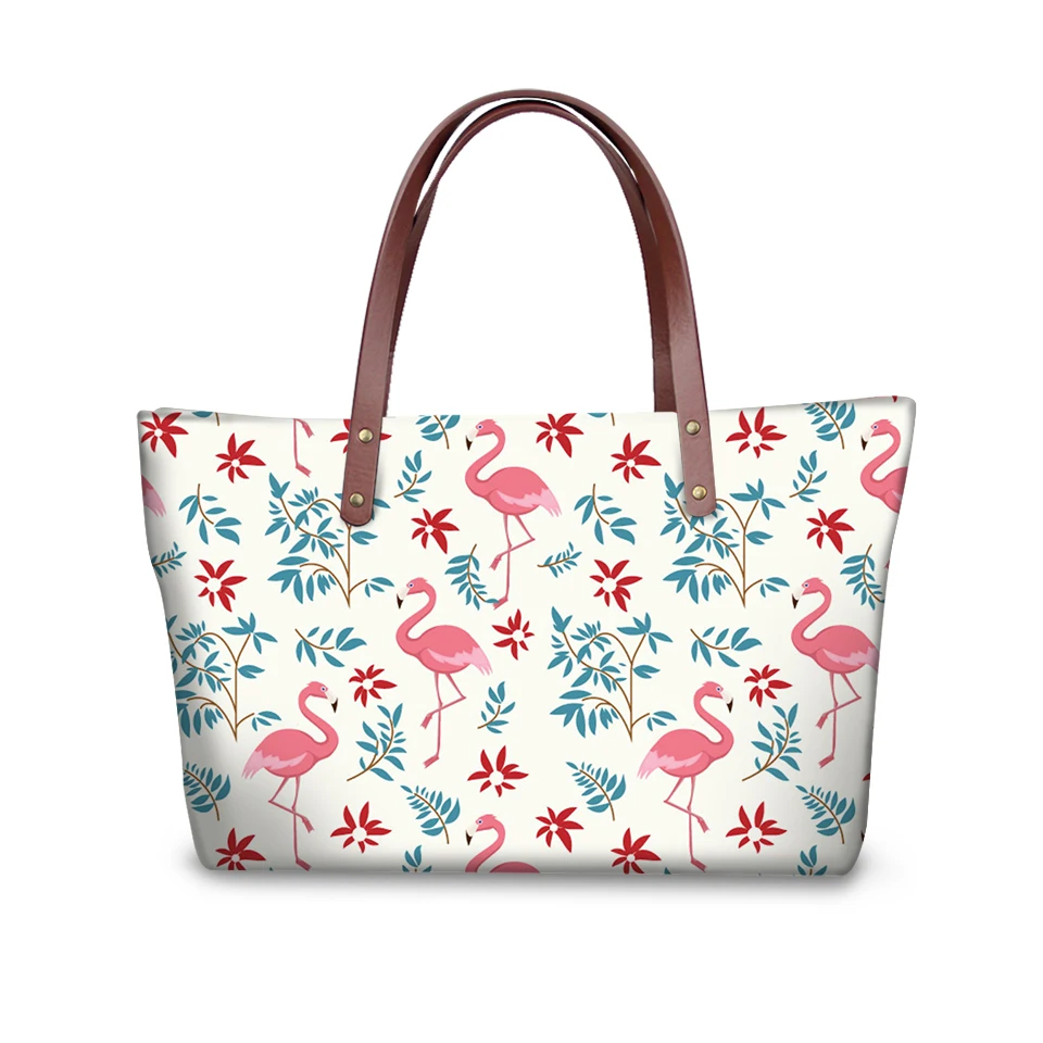 

HaoYun Luxury Women's Totes Handbag Flamingos Pattern Large Capacity Girls Shoulder Bags High Quality Stylish Ladies Purse Bags