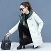 Winter down cotton jacket womens parkas 2022 new Thicken warm coat student Hooded tops Plus size female Fur collar parkas N239 ► Photo 3/6