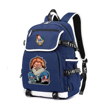 

Horrible Chucky USB Charging Unisex Laptop Bag School Backpack for Girl Boy Travel Outdoor Bagpack