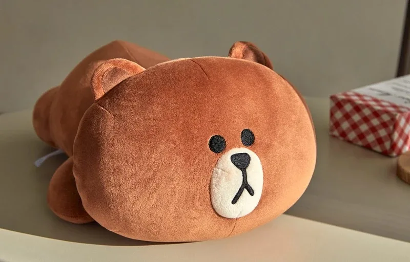 Плюшевая игрушка коричневого и кроликового цвета, Подушка-медведь, милый диван, Офисная кукла, аниме, периферийная Подушка для сна, коричневый медведь, кролик