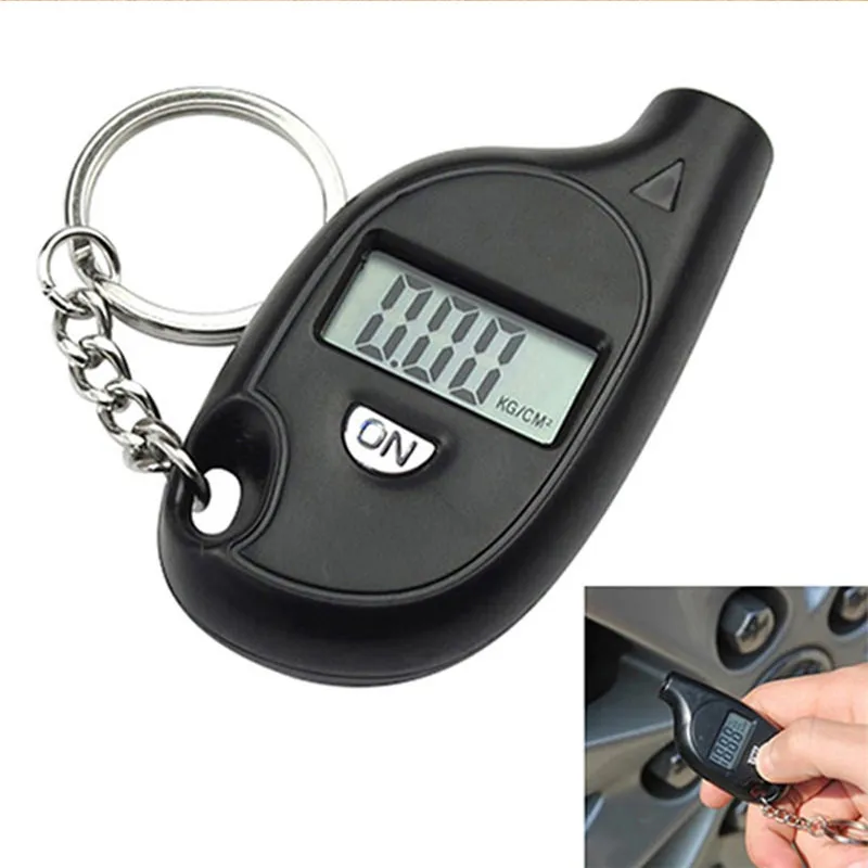 

Auto Motorcycle High Precision Repetition Portable Save GasMini Keychain LCD Digital Tire Air Pressure Gauge Meter Tester