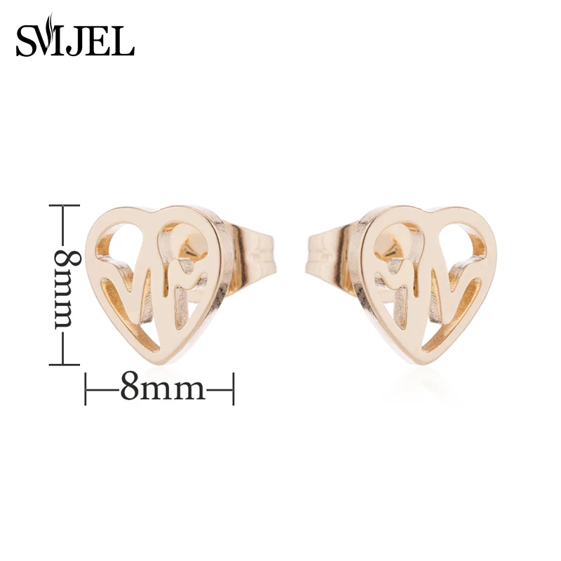 SMJEL, нержавеющая сталь, подвеска-стетоскоп, серьги для женщин, мода, волнистое сердце, кардиологический стетоскоп, серьги, доктор ювелирное изделие - Окраска металла: Gold Earing 110