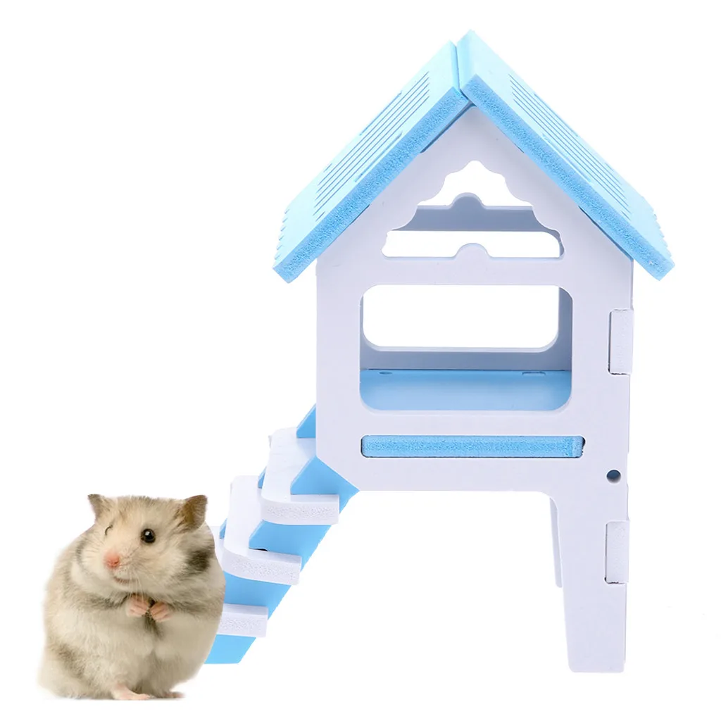 A Милая клетка для мелких животных Кролик домик хомяка Gerbil мышь клетка для домашних животных дом Креативный дом де хавстер y juguetes - Цвет: A
