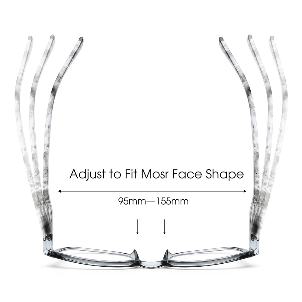 JM Women Spring Hinge Reading Glasses Retro Magnifier Diopter Presbyopic Reading Glasses