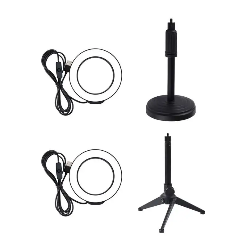 USB-лампа кольцевая светодиодная для селфи с держателем телефона | Электроника