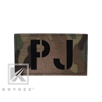 

KRYDEX PJ MID Letters Morale Patch Hook & Loop Emblem Military Fastener Tactical Airsoft Paintball Panel Signal Skill Badge