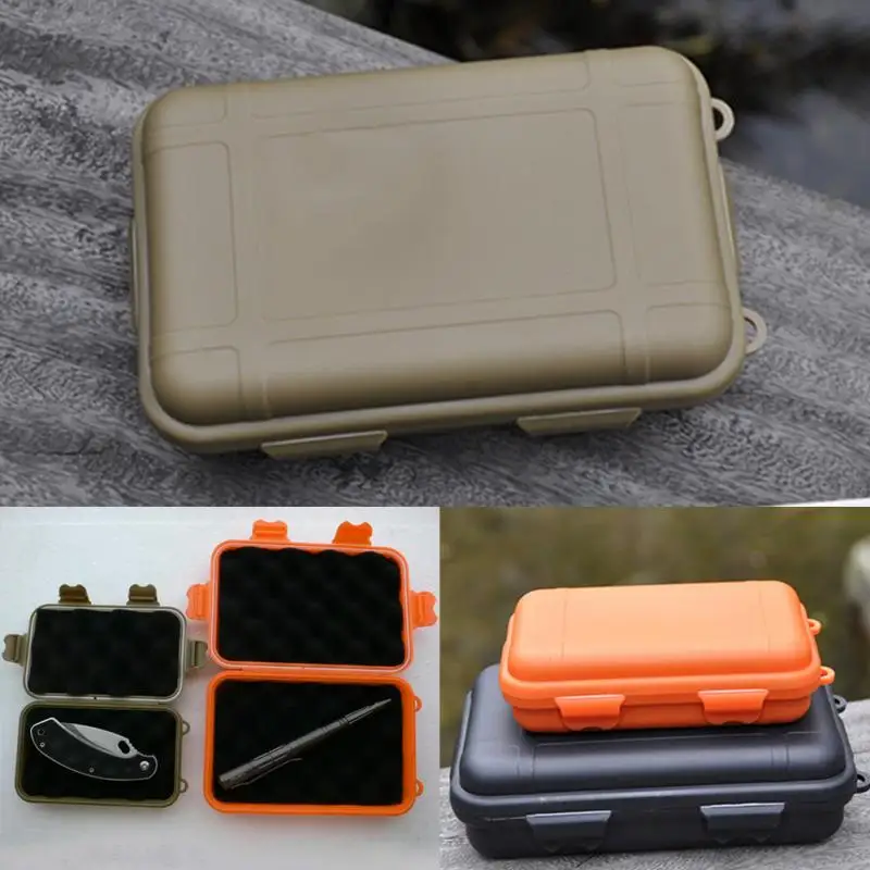 2Pcs Large Waterproof Airtight Storage Case Outdoor Camping Survival Kit Box 