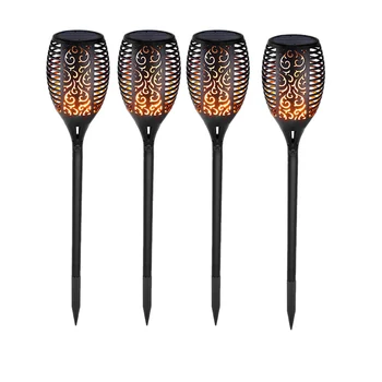 

96LED Soft Light Control Solar Flame Light Dance Flame Design Outdoor Waterproof Garden Torch Lamp for Courtyard Garden Balcony