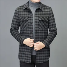 

Men's Coat Double Wool Autumn And Winter New Arrivals Business Casual Grid Printed Couples Long Sleeve Movement Hot Best Sell