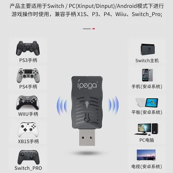 

For Game Handle Adapter Pc/Switch/Xbox/Ps4 Wired Wireless Multi-Functional Usb Receiver