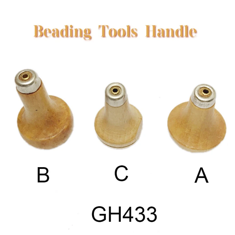 1PCS Wood Pear Shape Graver Handle Beading Tool Holder For