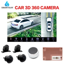 Smartour 2021 Car 3D Super HD 360 Surround View System Driving With 4-Channel Recording DVR 1080P Bird View Panorama System