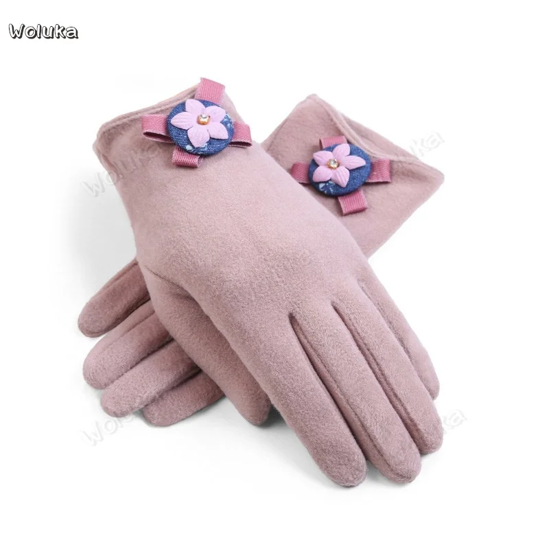 Перчатки зимние женские осенние и зимние теплые перчатки тонкие модные перчатки для вождения CD50 Q02