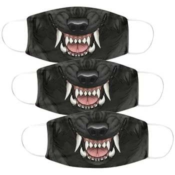 

3PC Unisex Adult Animal Print Funny Face Outdoor Mouth Breathable Reusable Breathable Sunscreen Fashion Scarf drop-shipping#3