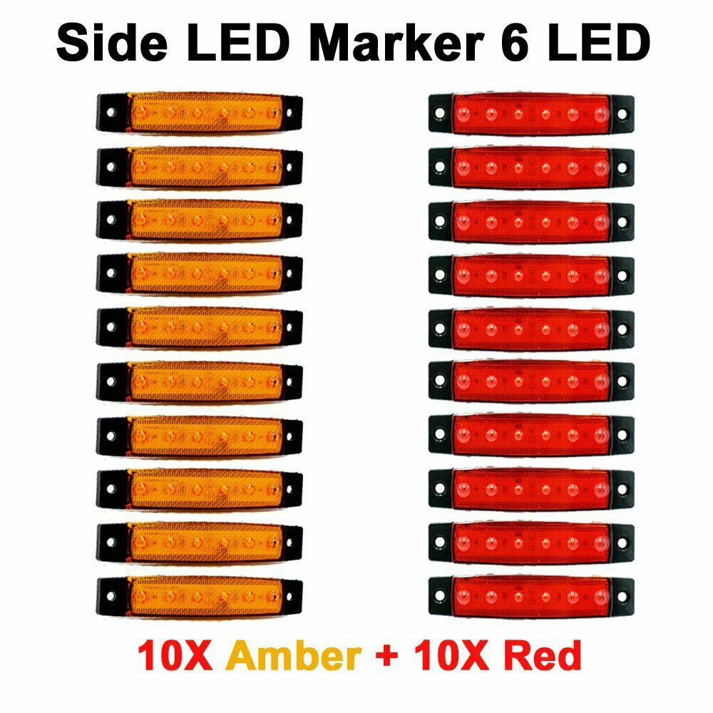 Автобус прицеп грузовик DC12V 6 SMD Светодиодный Боковой габаритный задний Светильник лампы ABS запчасти