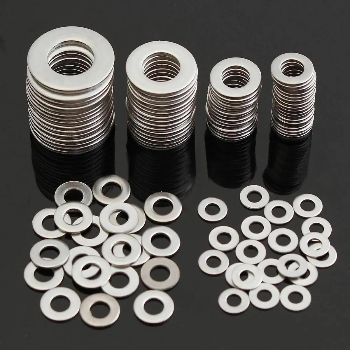 105pcs Set 304 Stainless Steel Assorted Washers Metric Flat Washer Tool