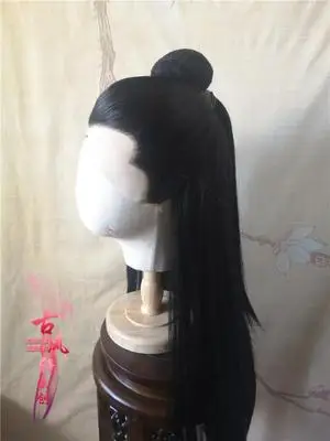 Гроссмейстер демонического культивирования Untamed Wuxian Wangji косплей волос парик Чэнь qinglin - Цвет: Серебристый