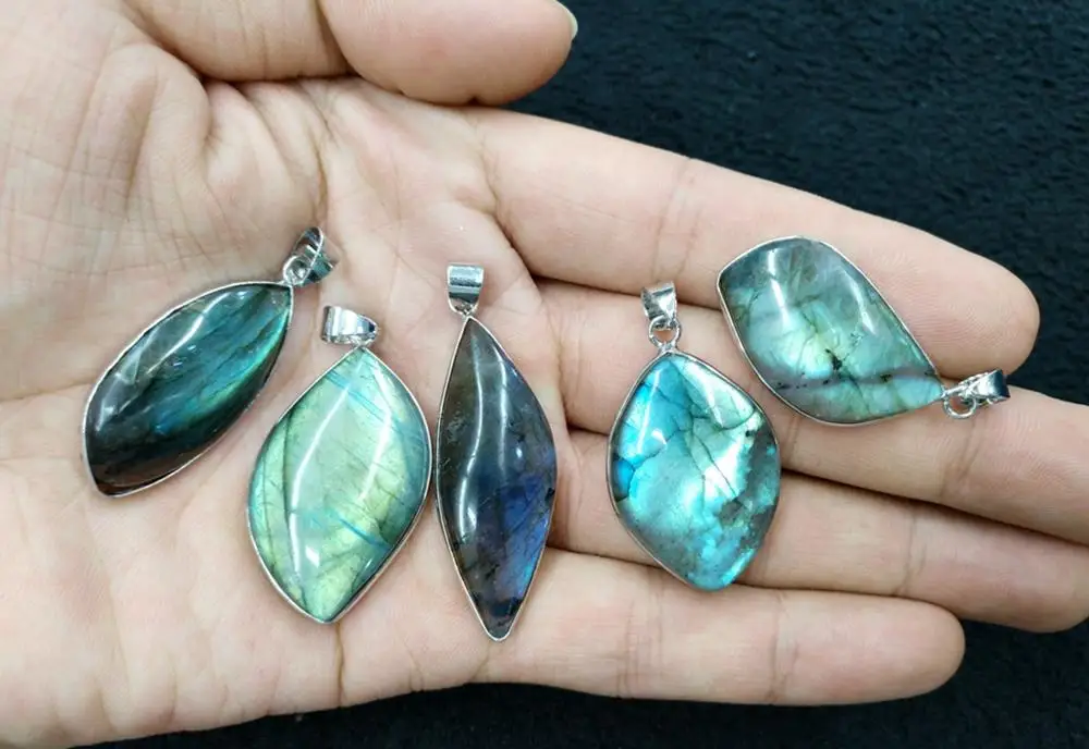 

Оптовая продажа, 5 шт., подвеска из натуральных бусин Labraodrite с сильной вспышкой, форма глаз для ювелирных изделий, ожерелья