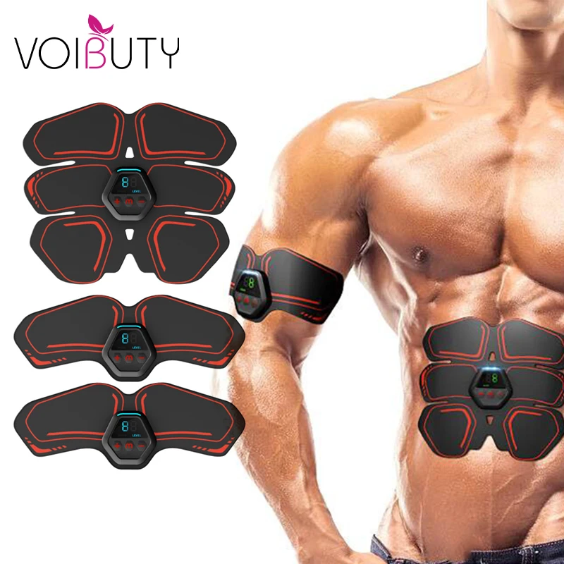 EMS Abdominal Muscle Stimulator Trainer Smart Fitness Massage Sticker Electric Weight Loss Stickers Body Slimming Belt Unisex |