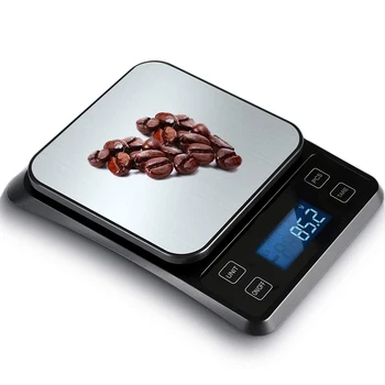 

Digital Food Kitchen Scale, Jewelry Scale, 3Kg/0.1G, 7 Units and High Accuracy Precision Multifunction Scale, Stainless Steel, B