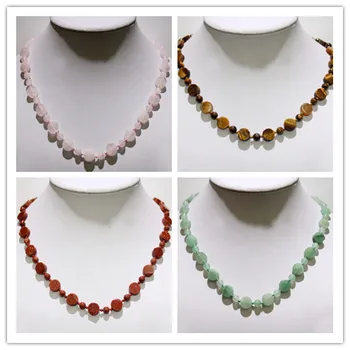 

natural stone Quartz crystal agates lapis lazuli Round beads Handmade DIY women fine jewelry making necklace retro style