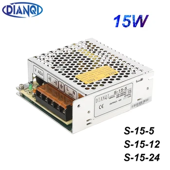

DIANQI power suply unit 15w 5v 3a ac to dc power supply ac dc converter high quality S-15-5 S-15-12 S-15-24