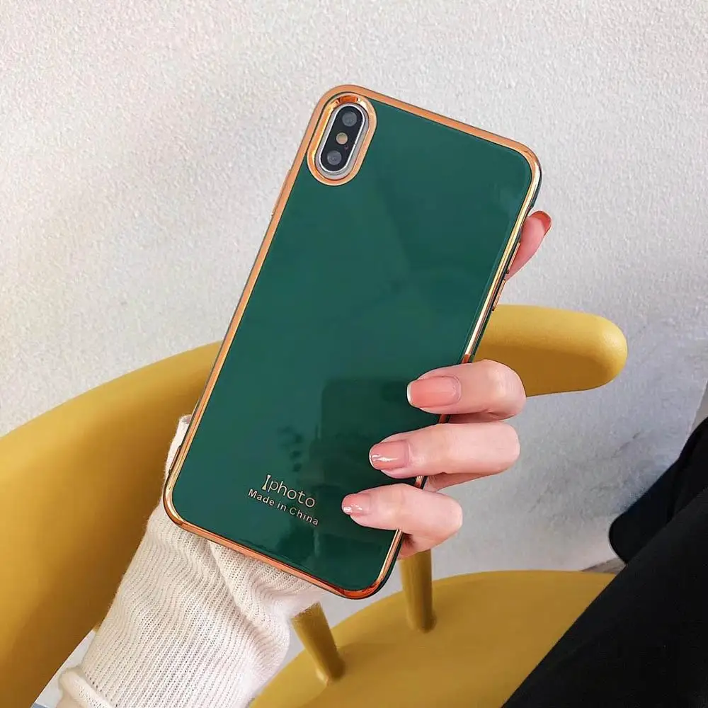 6D Carve Роскошный чехол для телефона iPhone 8 7 6S 6 Plus, чехол для iPhone X XR 11 Pro XS Max, Мягкий Силиконовый Модный чехол для девочки - Цвет: Dark Green