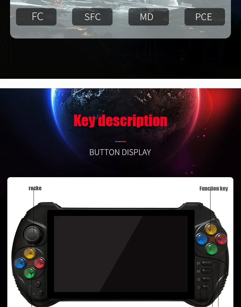 Powkiddy X15 Andriod портативная игровая консоль 5,5 дюймов 1280*720 экран MTK8163 четырехъядерный 2 Гб ОЗУ 32 Гб ПЗУ видео Портативный игровой плеер