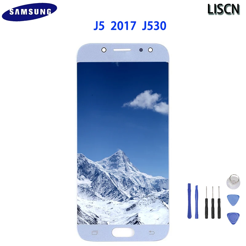 Железный ЖК-дисплей 5 2 ''J530 аналогичный AMOLED для SAM SUNG J5 2017 J530 J530F J530M сенсорный