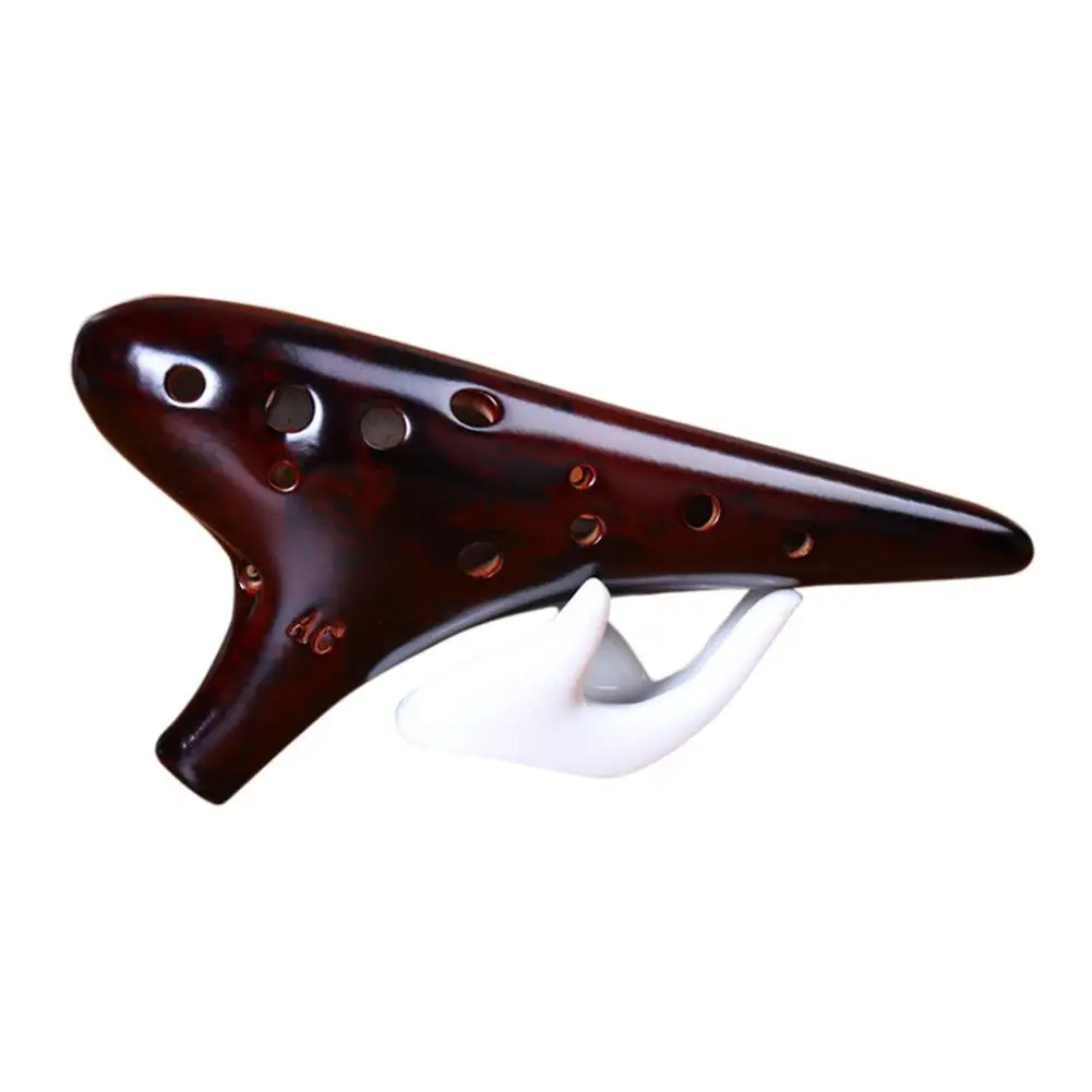  Chinese wind instrument 12 hole Ocarina smoked 12 hole beginner teaching Ocarina to send teaching m - 4000079716000