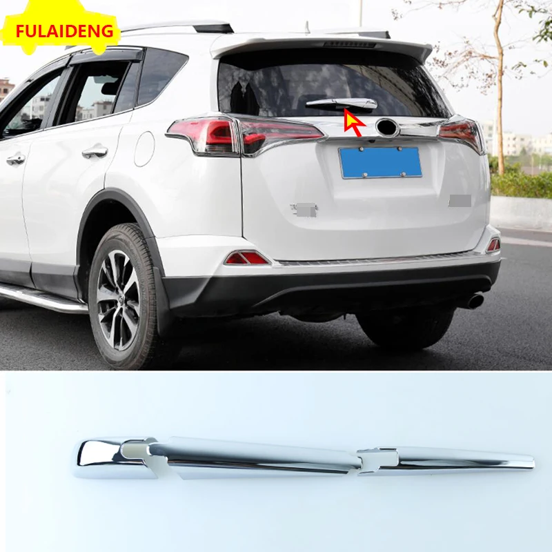 3pcs For Toyota RAV4 2014-2018 ABS Chrome Rear Tail Window Wiper Molding Covers Trim car styling accessories | Автомобили и