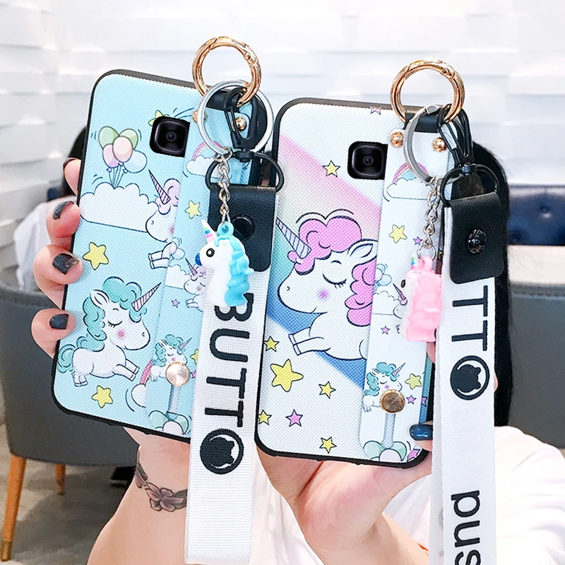 Чехол SAM S10 с мультяшным ремешком на запястье для телефона samsung Galaxy S10 plus S9 S9P S8 Note 8/9 милый держатель авокадо чехол+ игрушка+ ремень