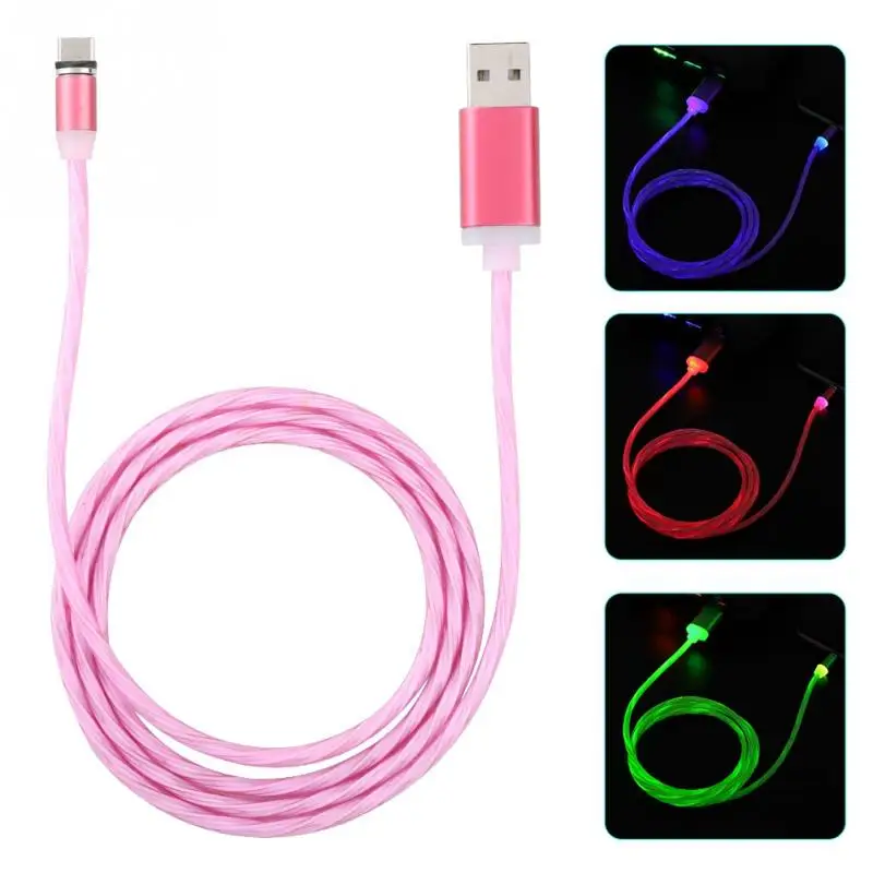 Магнитный USB кабель для Samsung galaxy A20 A30 A40 A50 A70 S8 Redmi K20 Pro 1 м светодиодные светящиеся