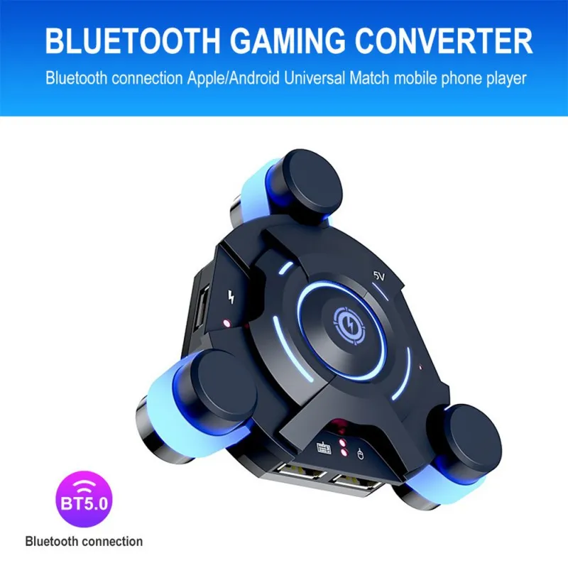  Bluetooth 5.0 Gaming Keyboard Mouse Converter Combo For Smartphone PC PUBG Mobile Game Accessories