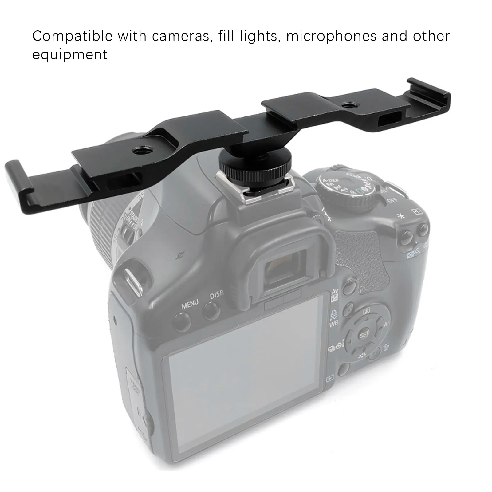 Aluminum Alloy Camera Cold Shoe Mount Adapter Extension Bar Vlog Camera Bracket For DSLR Monitor LED Light Microphone camera mount adapter