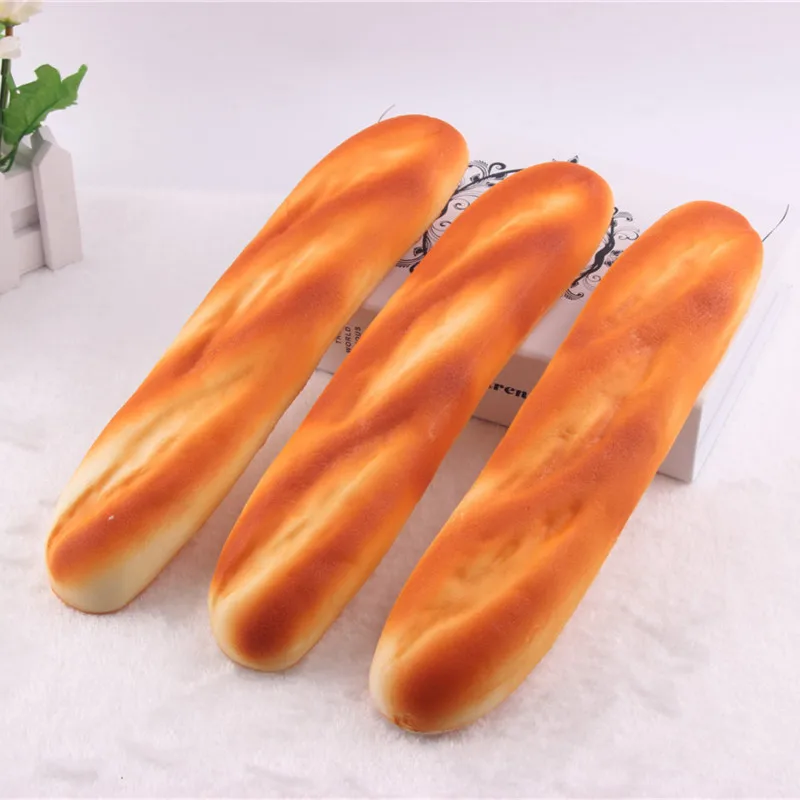

29cm Simulation French PU Long Bread Food Squishy Fun Jokes Pretend Play Bakery Decoration Kids' Kitchen Toys